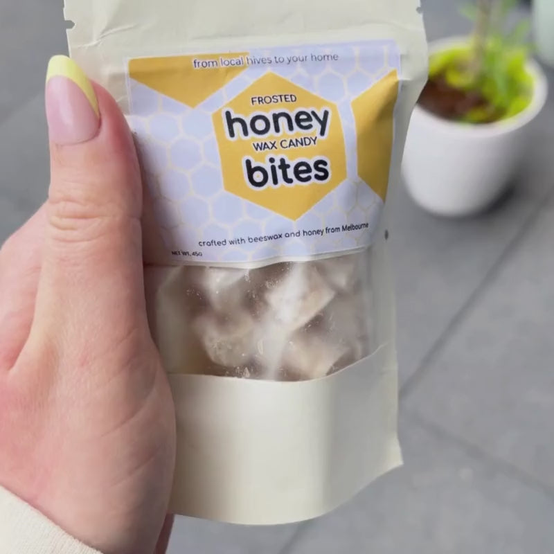 frosted honey wax candy bites